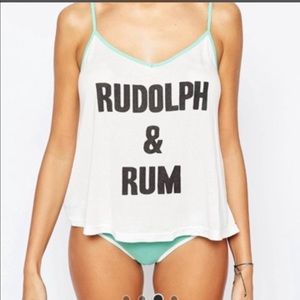 NWT. Minkpink Eggnog and Elves holiday pajama gift set